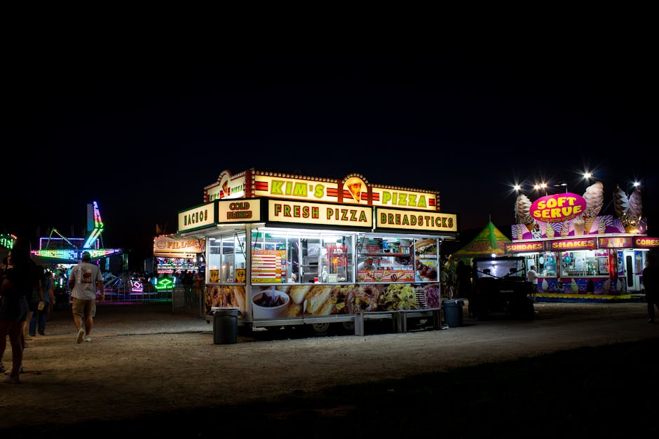 Een feestelijk eetkraampje op een evenement