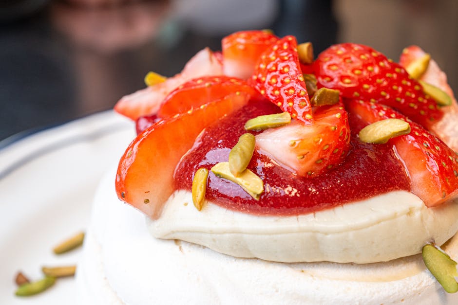 Dessert met noten en toppings